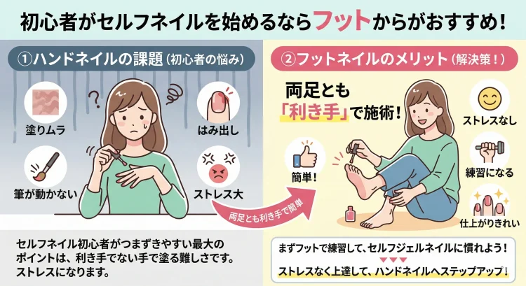 利き手を気にせず塗れる