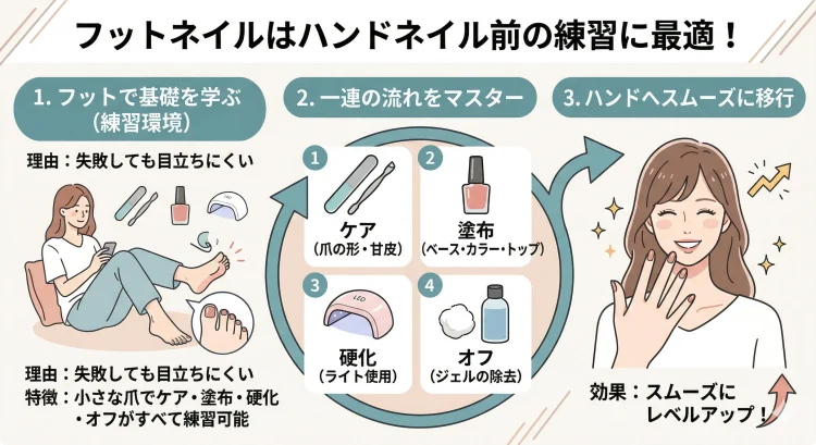 ハンドネイル前の練習台として最適