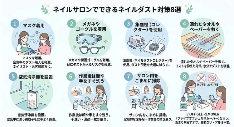 ネイルサロンでできるネイルダスト対策8選